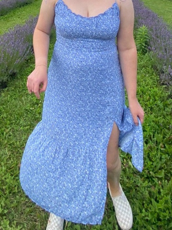 Abercrombie & Fitch Dresses & Skirts - Abercrombie & Fitch Blue Floral Midi Dress